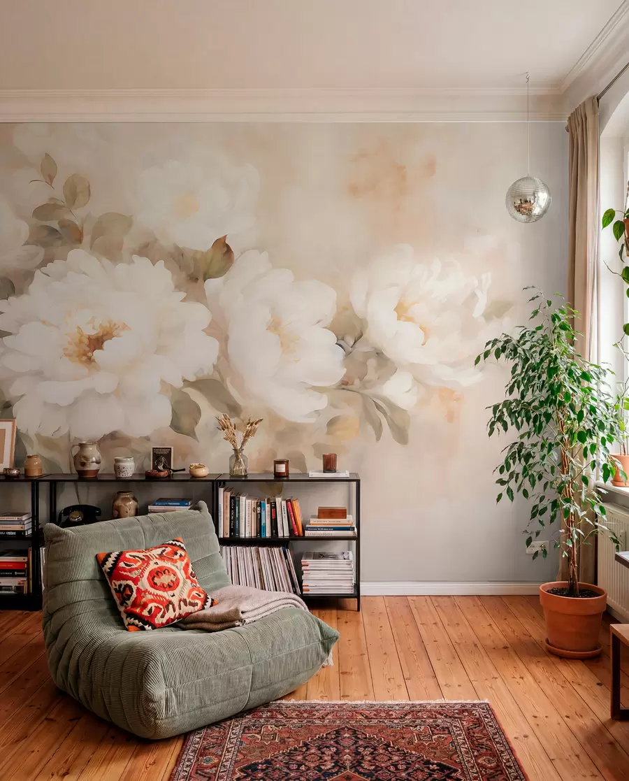 wall murals Божури у винтаге стилу w05835