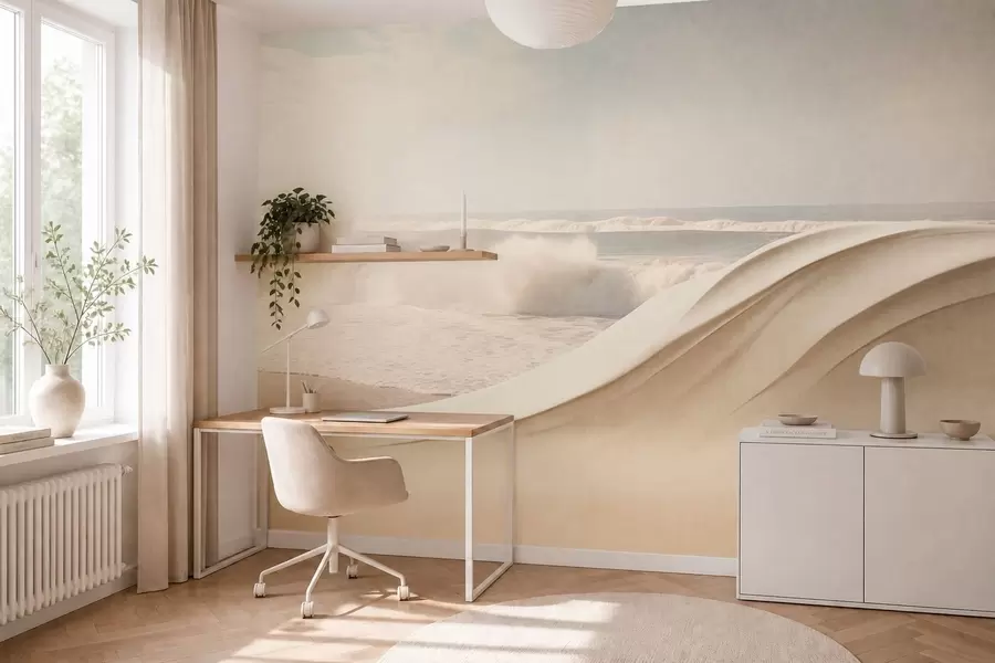 wall murals Океански таласи међу текућим пешчаним облицима w05895