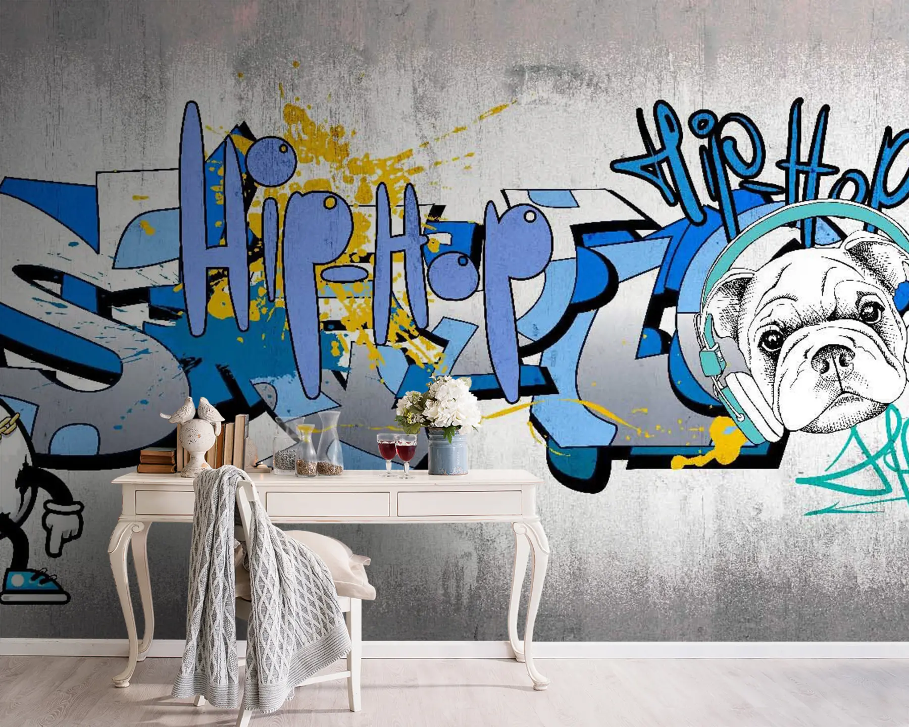 wall murals Плава, азурна и уметност u35405
