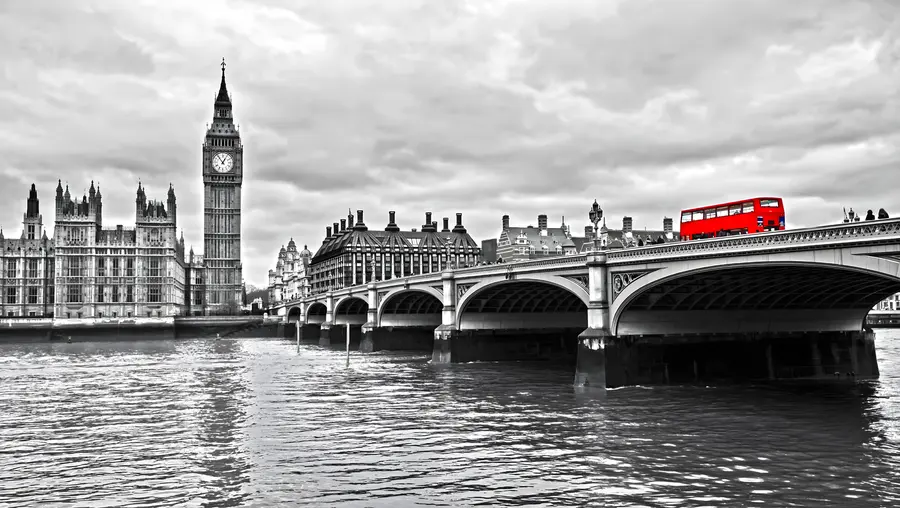 wall murals Лондон, сива и црвена u53383