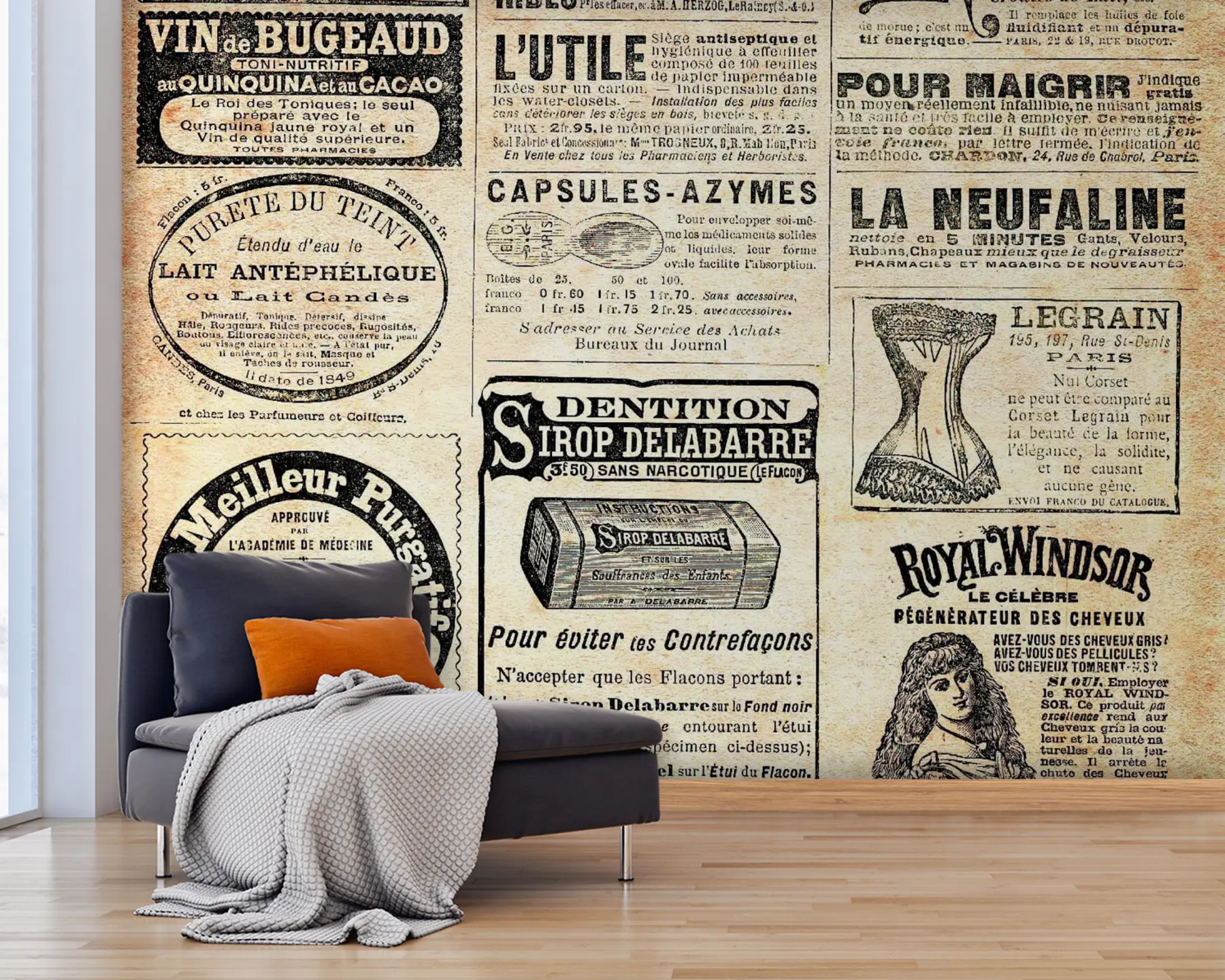 wall murals Новине, публикација е фонт u56680