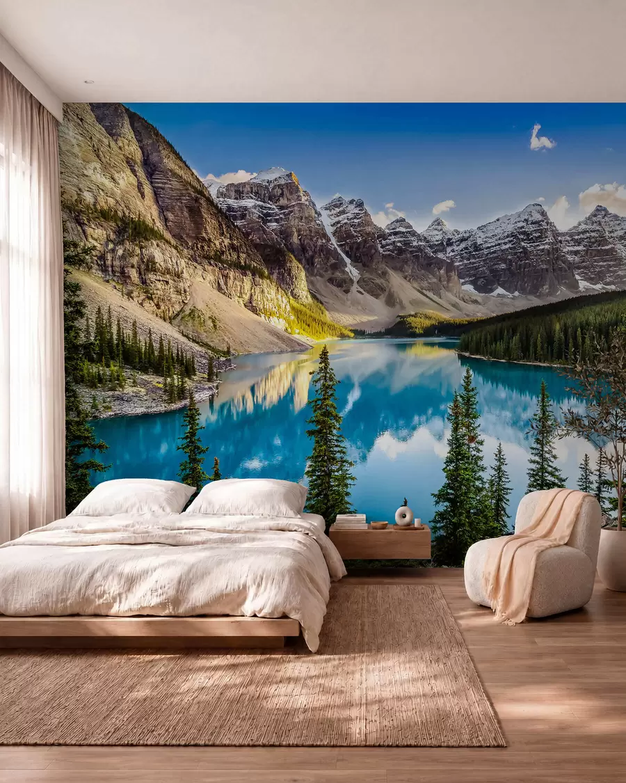 wall murals Огледало језеро у подножју планине u58602