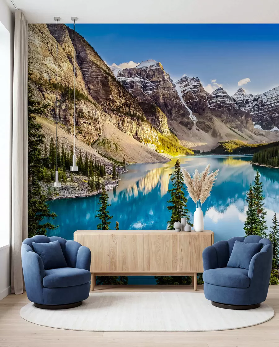wall murals Огледало језеро у подножју планине u58602