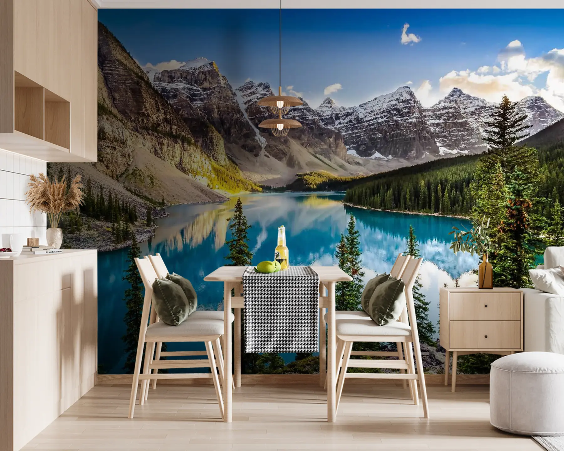 wall murals Огледало језеро у подножју планине u58602