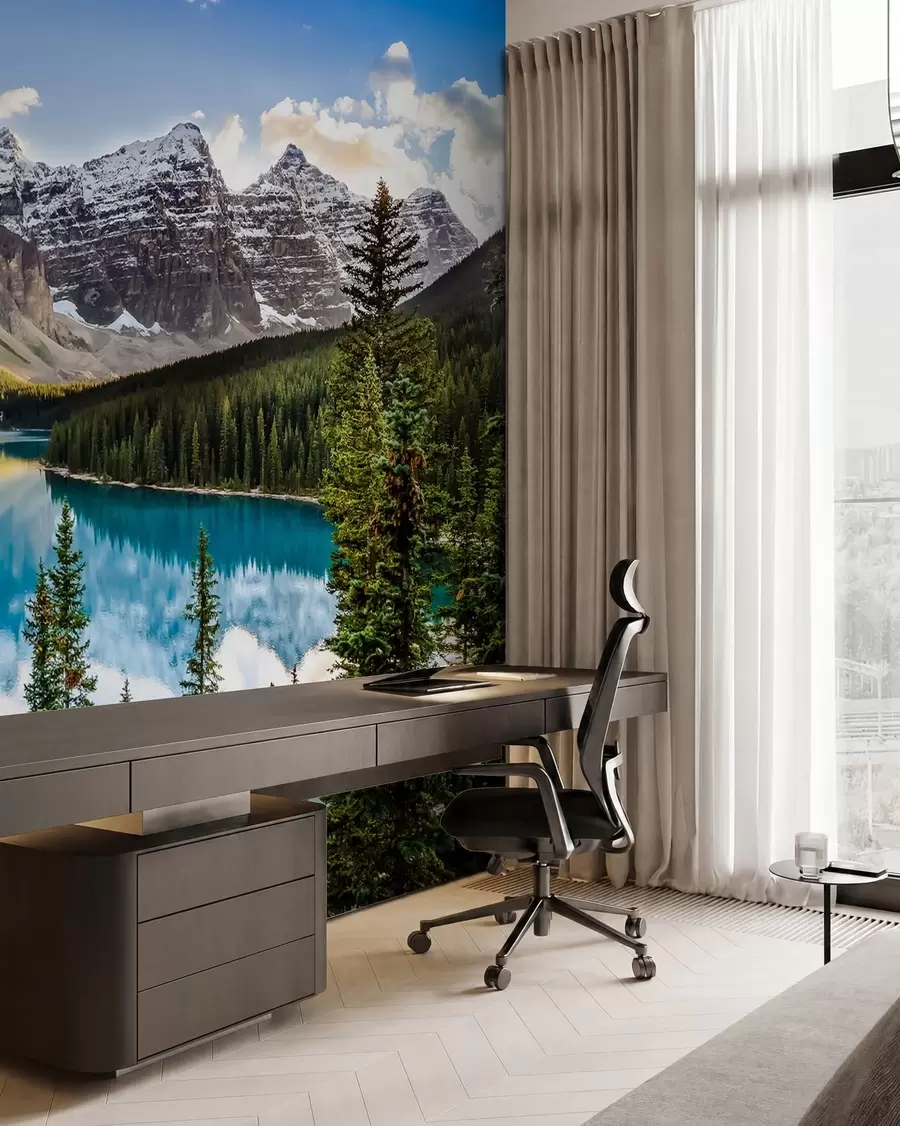 wall murals Огледало језеро у подножју планине u58602