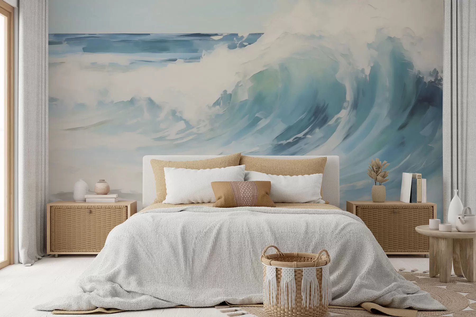 wall murals Таласи, имитација сликарства w05899