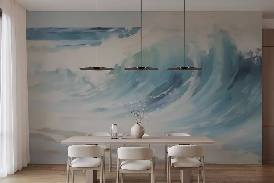 wall murals Таласи, имитација сликарства w05899