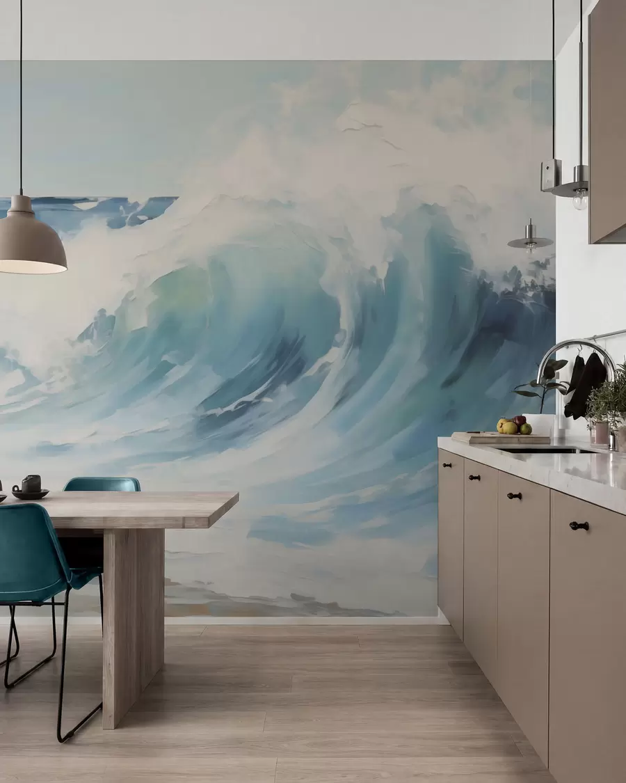 wall murals Таласи, имитација сликарства w05899