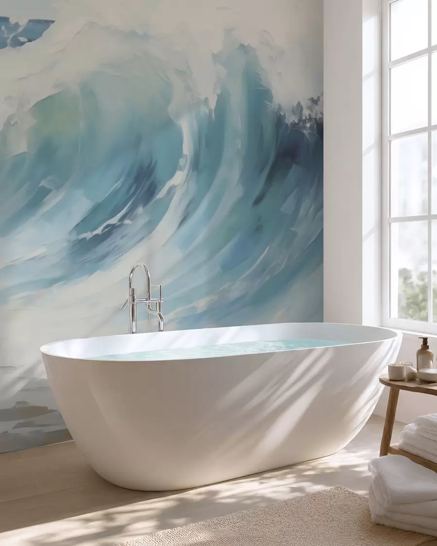 wall murals Таласи, имитација сликарства w05899
