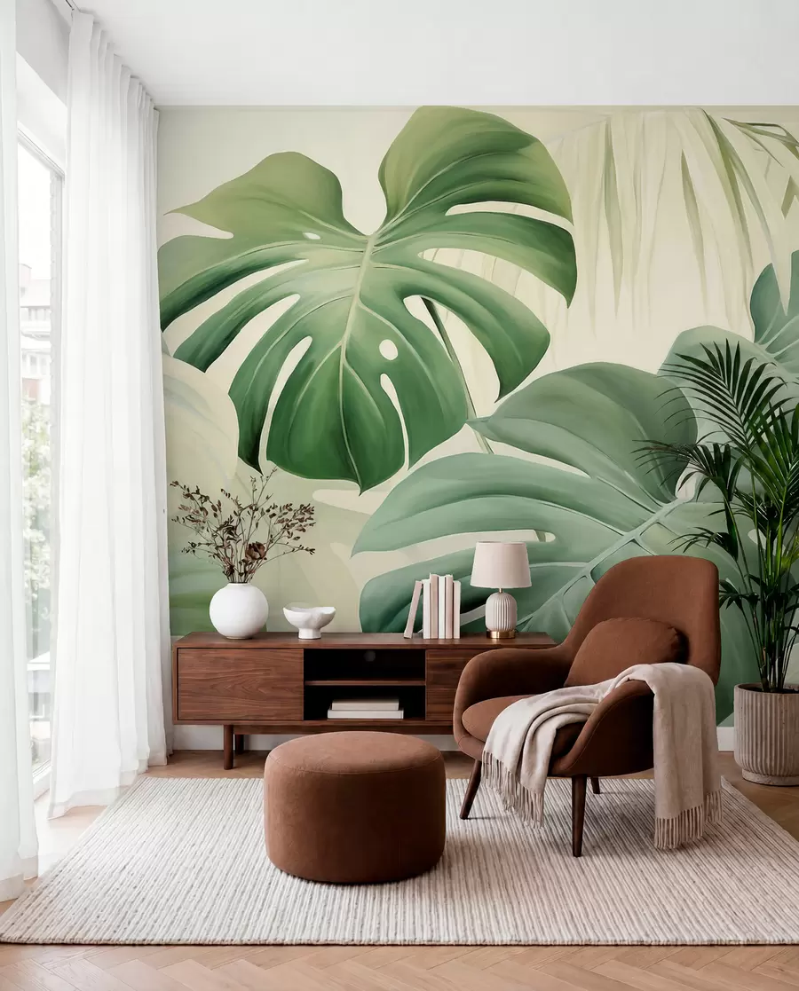 wall murals Монстера, палмино лишће w05909