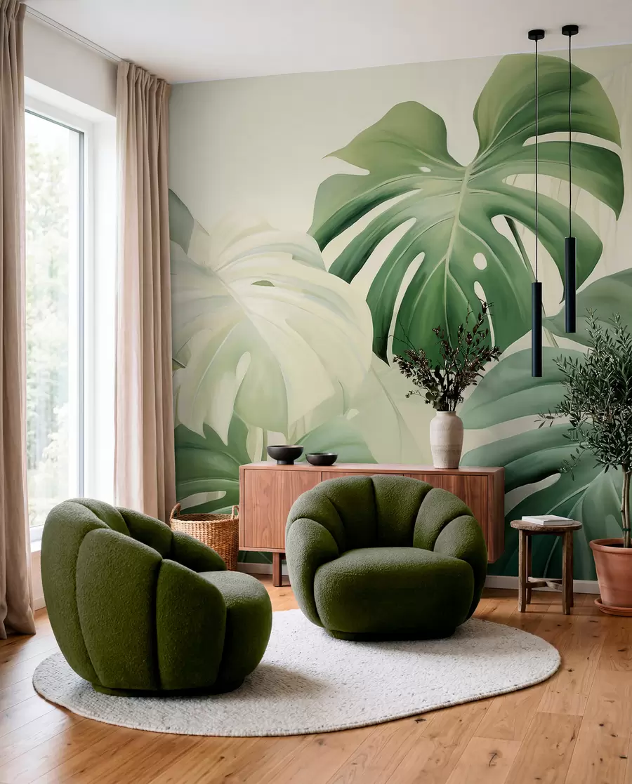 wall murals Монстера, палмино лишће w05909