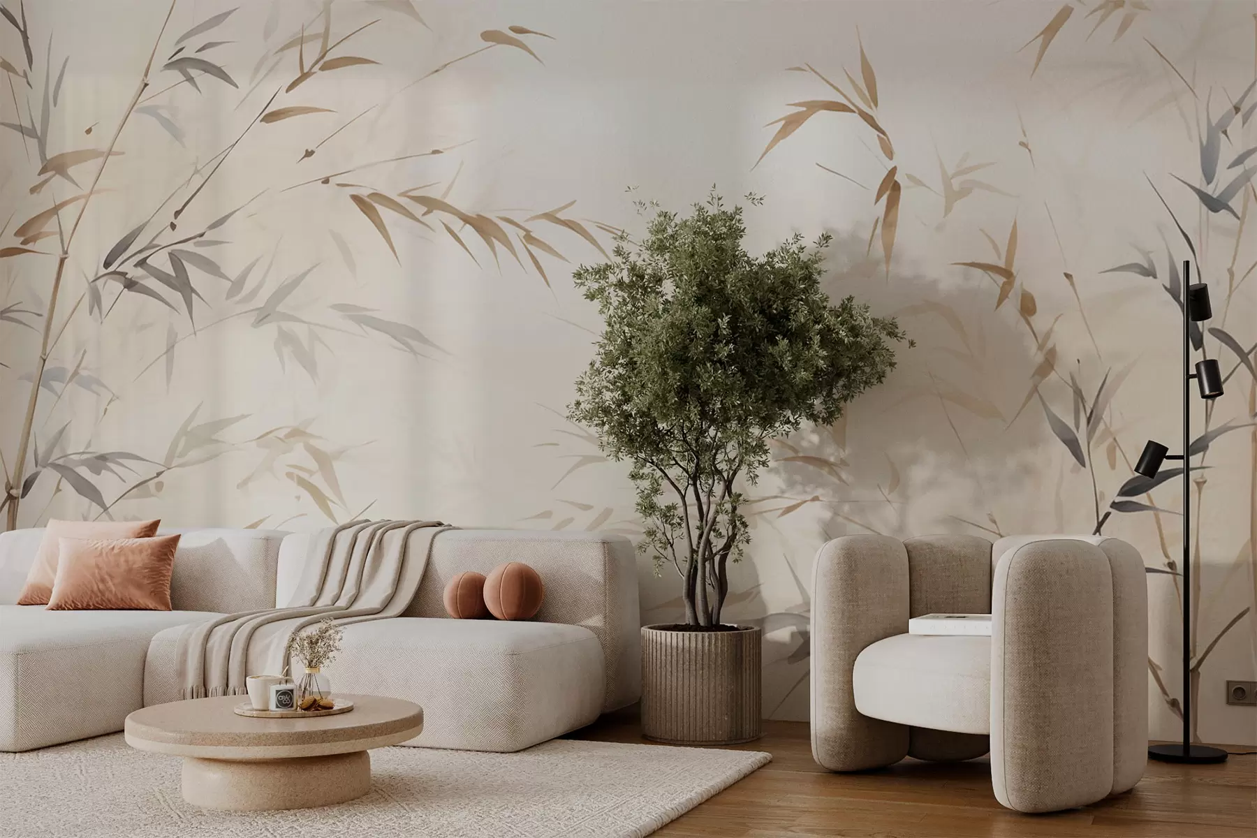 wall murals Оштри бамбусови листови w05917
