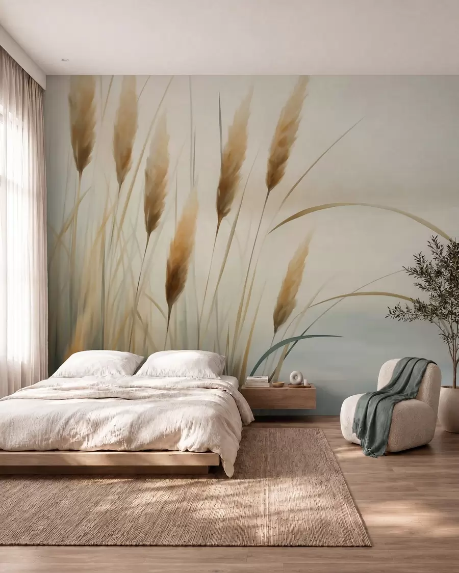 wall murals Апстрактна трска, имитација сликарства w05902