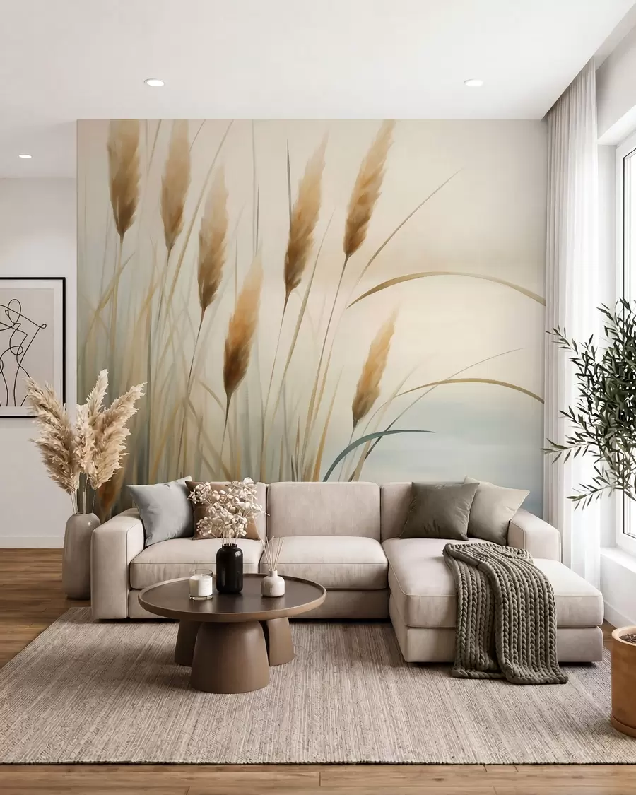 wall murals Апстрактна трска, имитација сликарства w05902