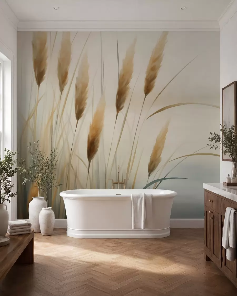 wall murals Апстрактна трска, имитација сликарства w05902