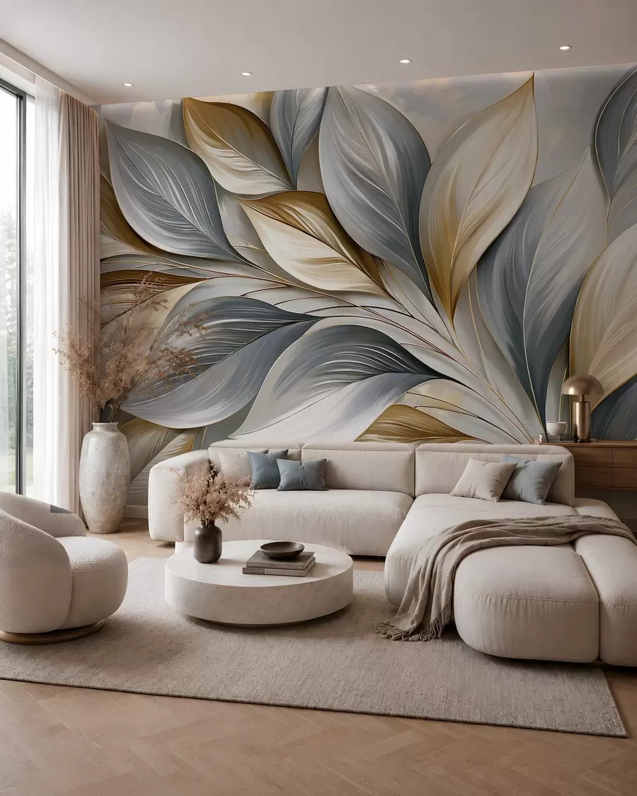 wall murals Премиум закривљени листови у сликовитом стилу w10076