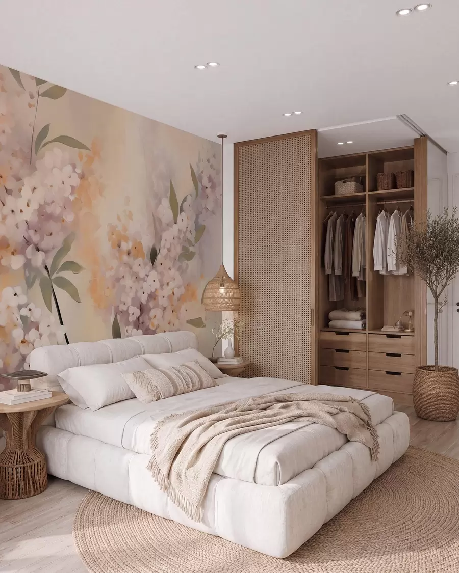 wall murals Апстрактне гране са цвећем w05872
