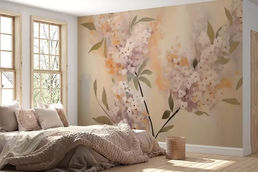 wall murals Апстрактне гране са цвећем w05872