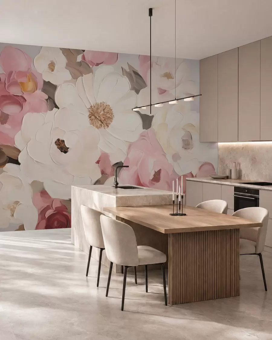 wall murals Апстрактно цвеће, имитација слике w05905