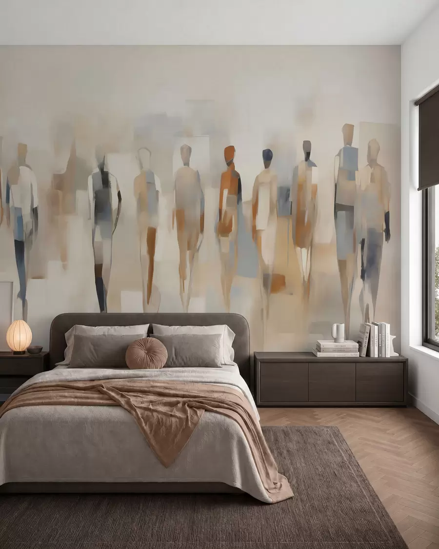 wall murals Апстрактне људске силуете, имитација слике w05944