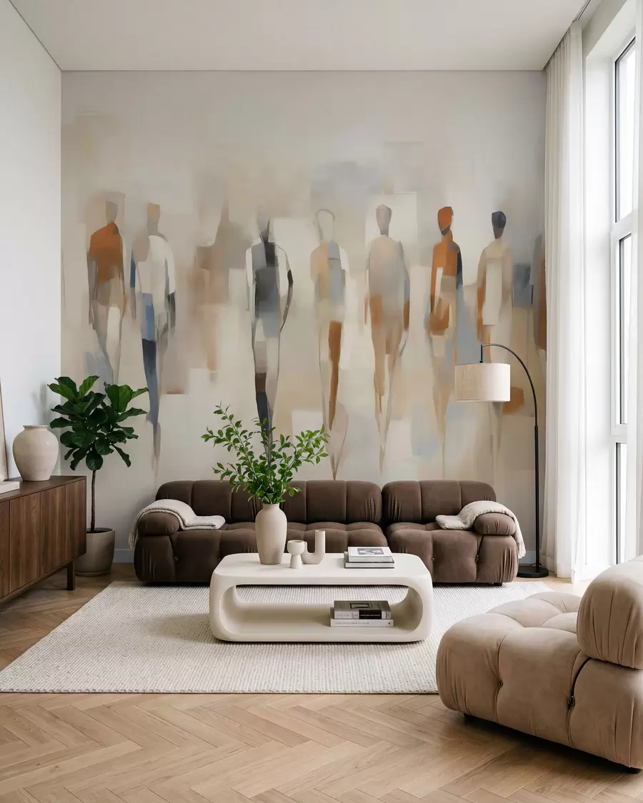 wall murals Апстрактне људске силуете, имитација слике w05944