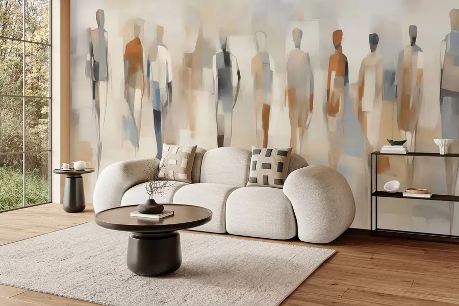 wall murals Апстрактне људске силуете, имитација слике w05944