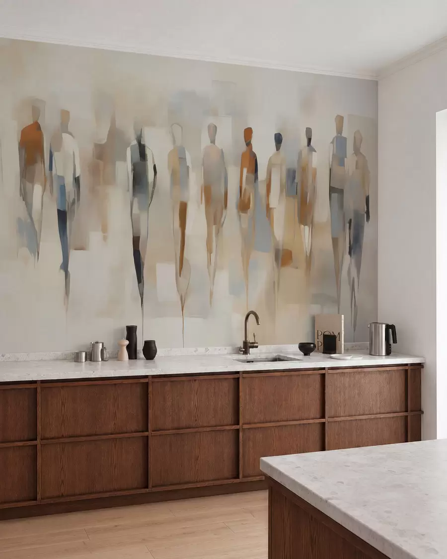 wall murals Апстрактне људске силуете, имитација слике w05944