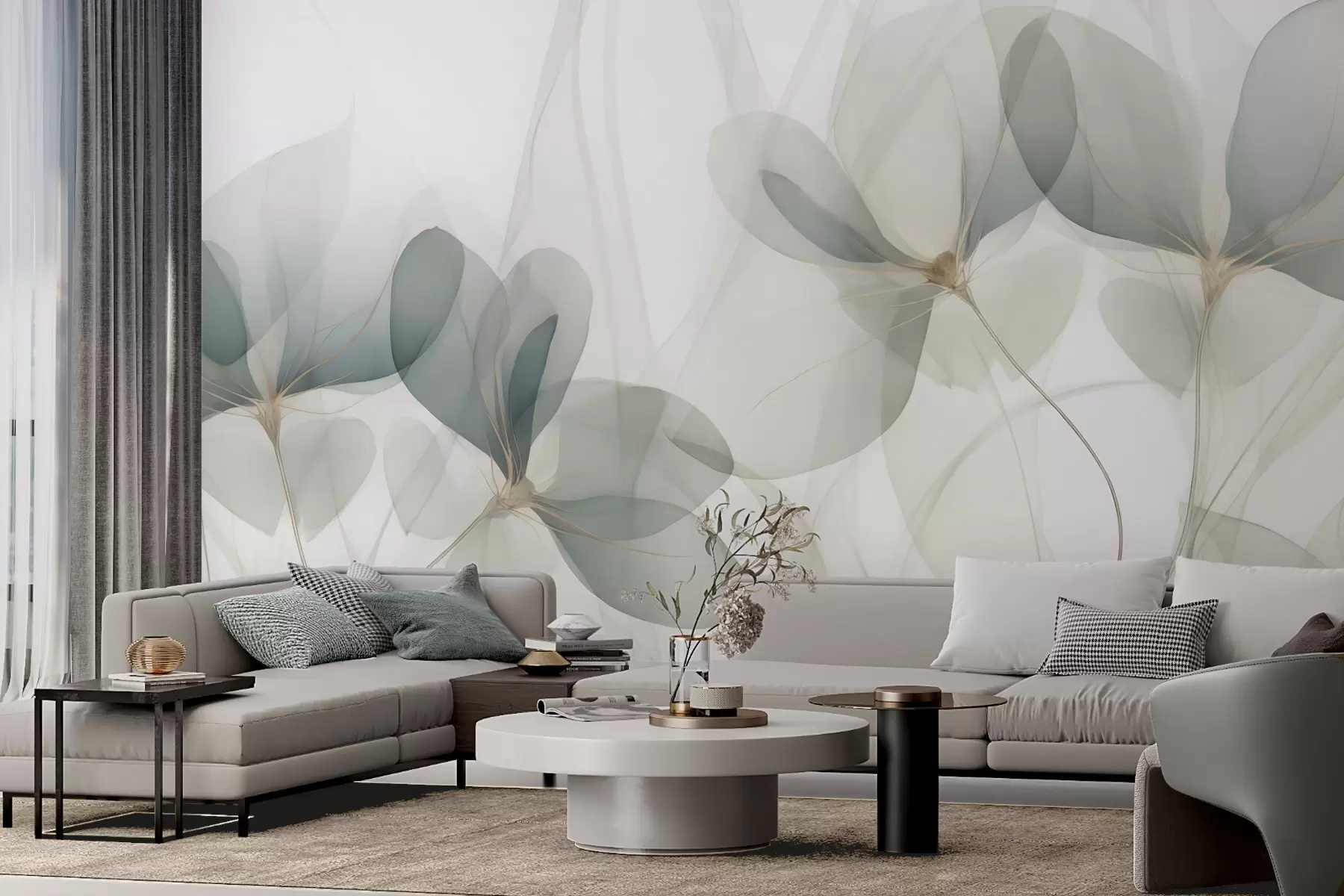 wall murals Апстрактно цвеће, имитација слике w05952