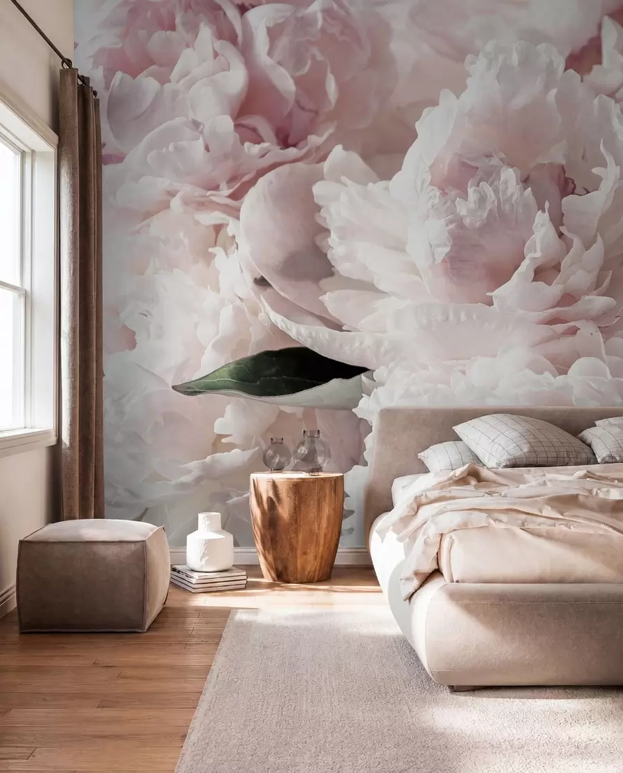 wall murals Бледо ружичасти пеониес u59600