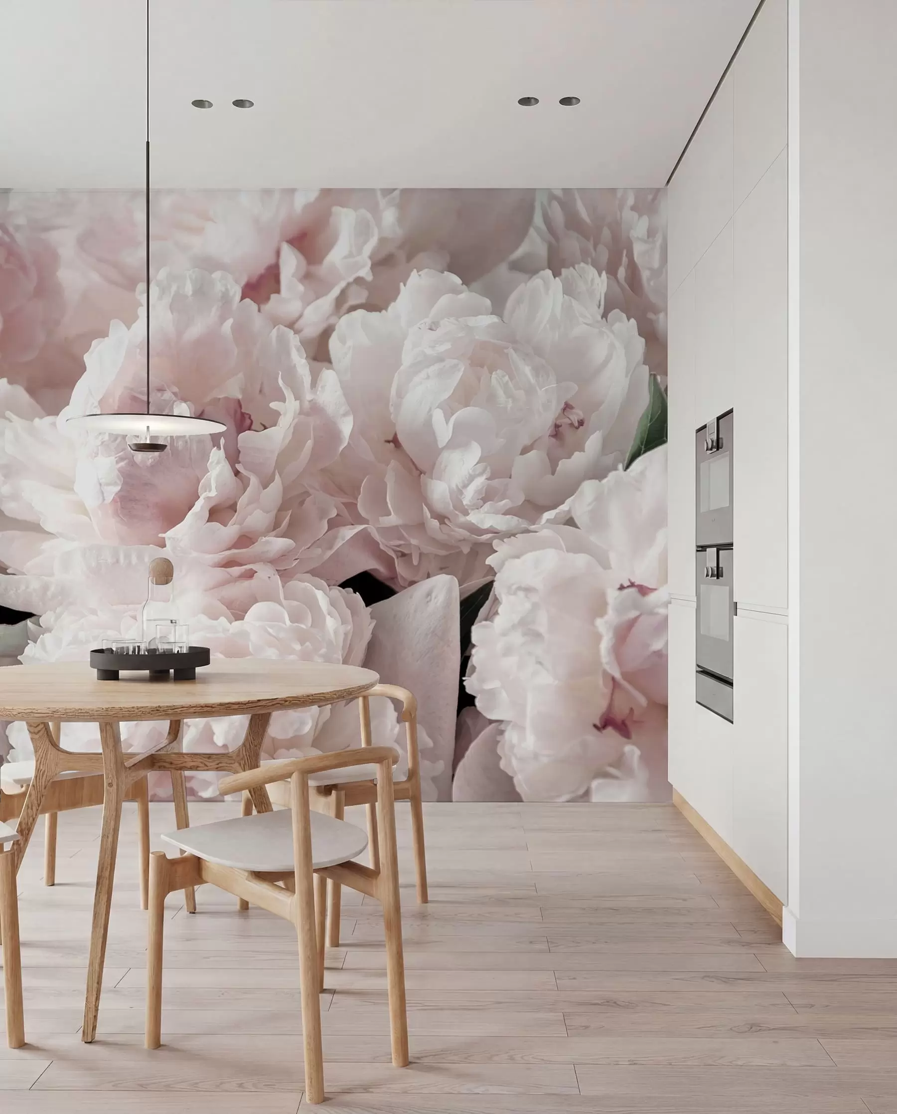 wall murals Бледо ружичасти пеониес u59600