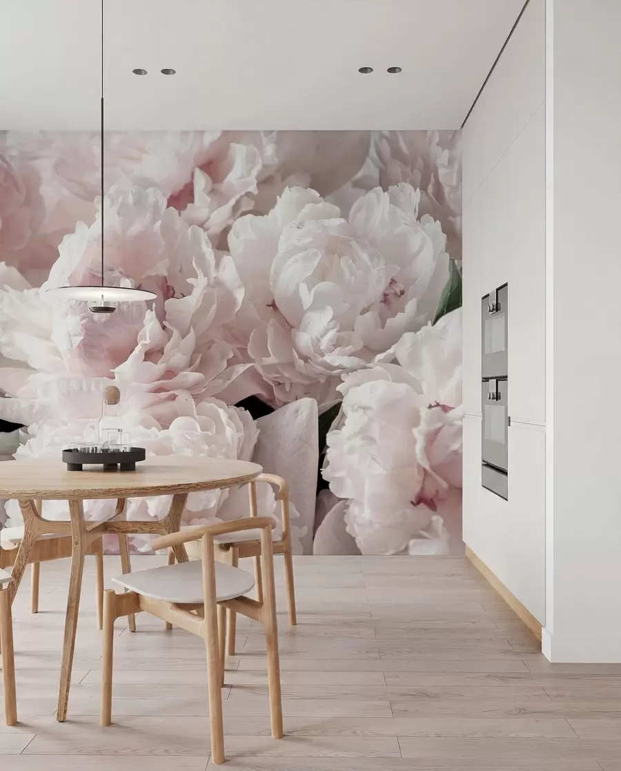 wall murals Бледо ружичасти пеониес u59600