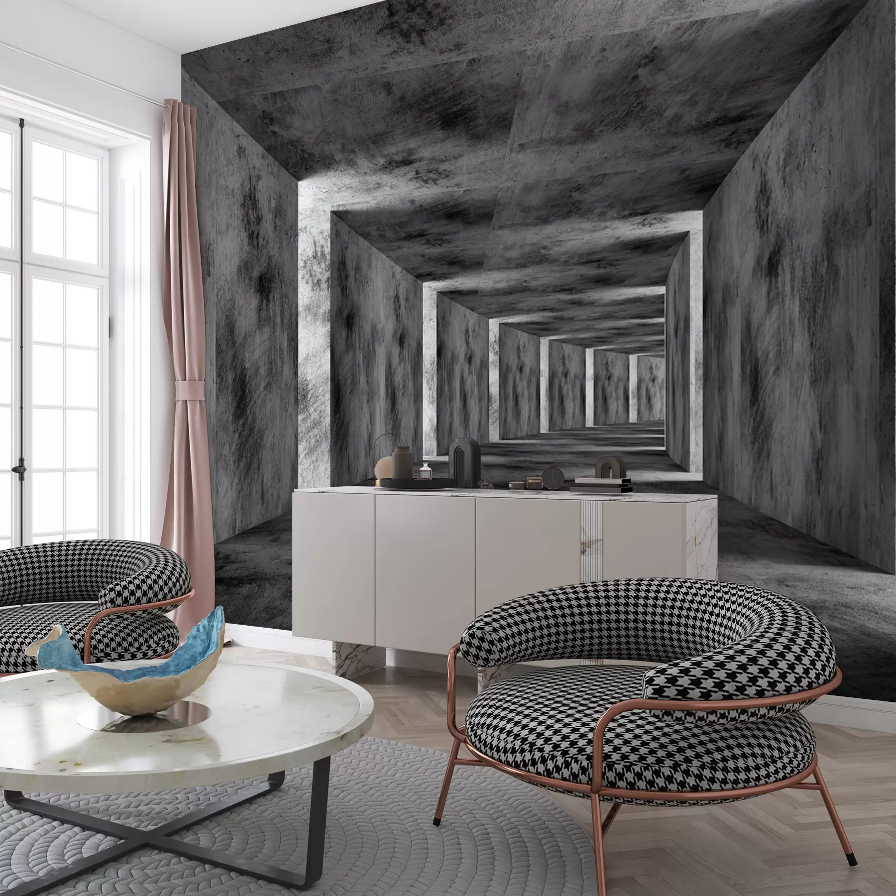 wall murals Дрво, црно-бели е стил u45797