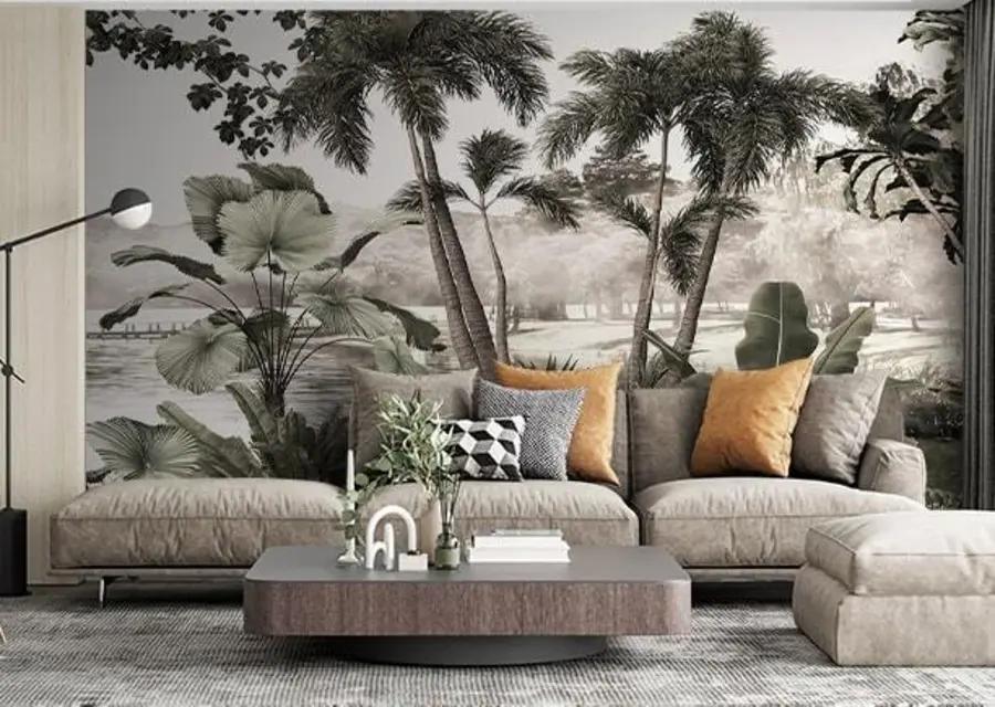wall murals Тропско дрвеће у магловитој шуми u72340