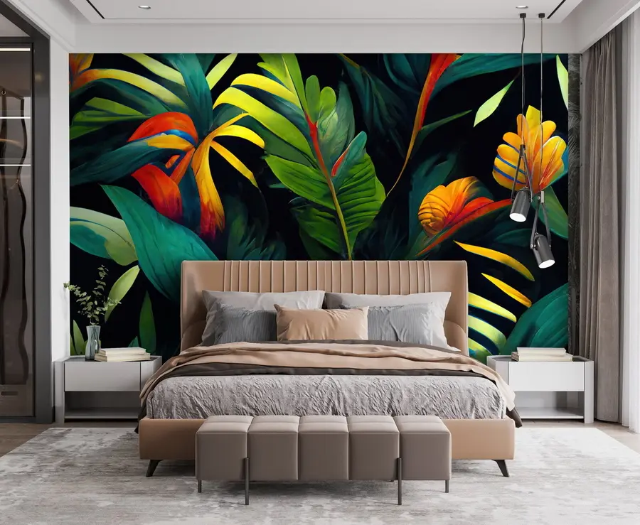 wall murals Светла тропска џунгла u72390