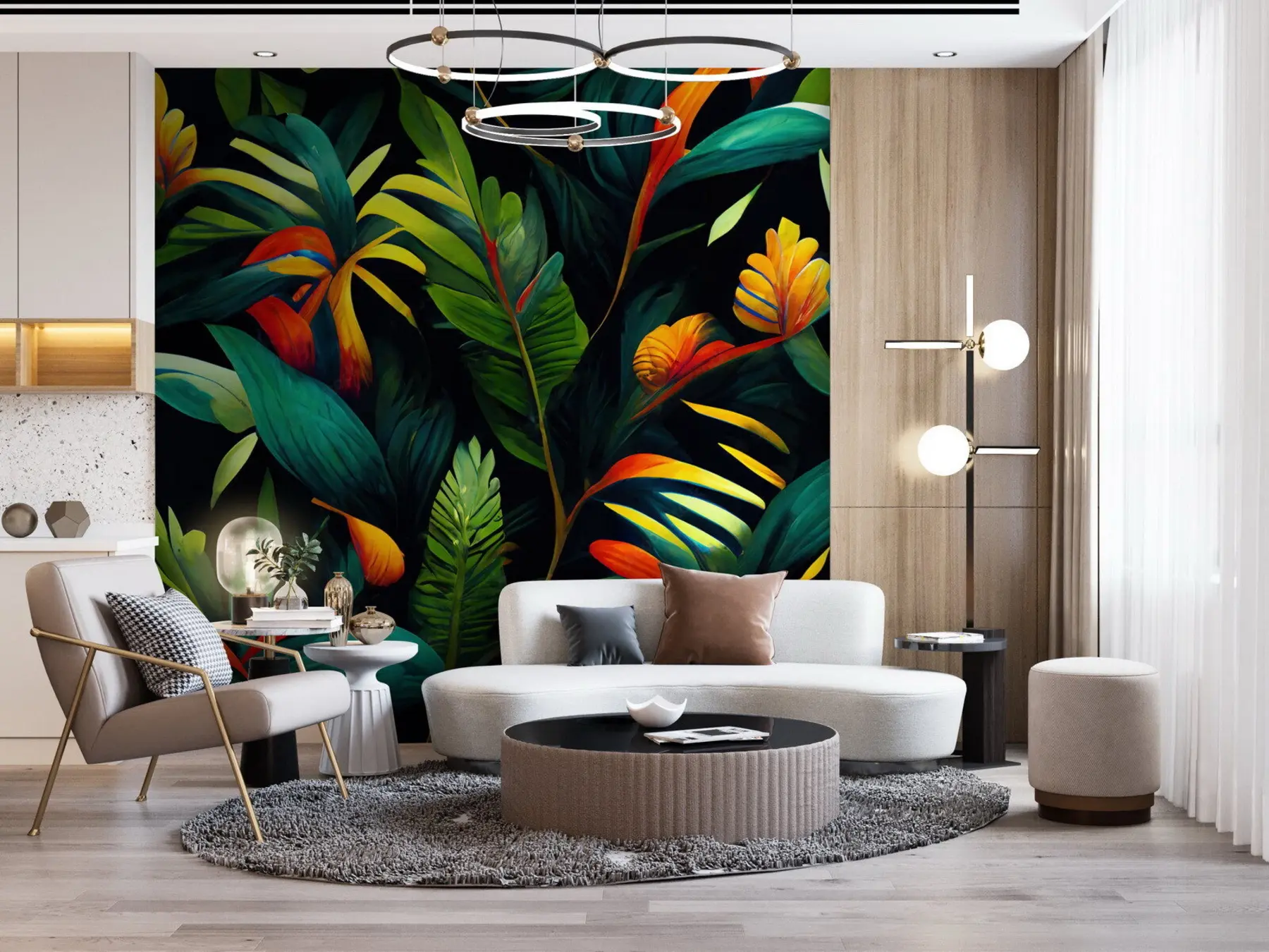 wall murals Светла тропска џунгла u72390