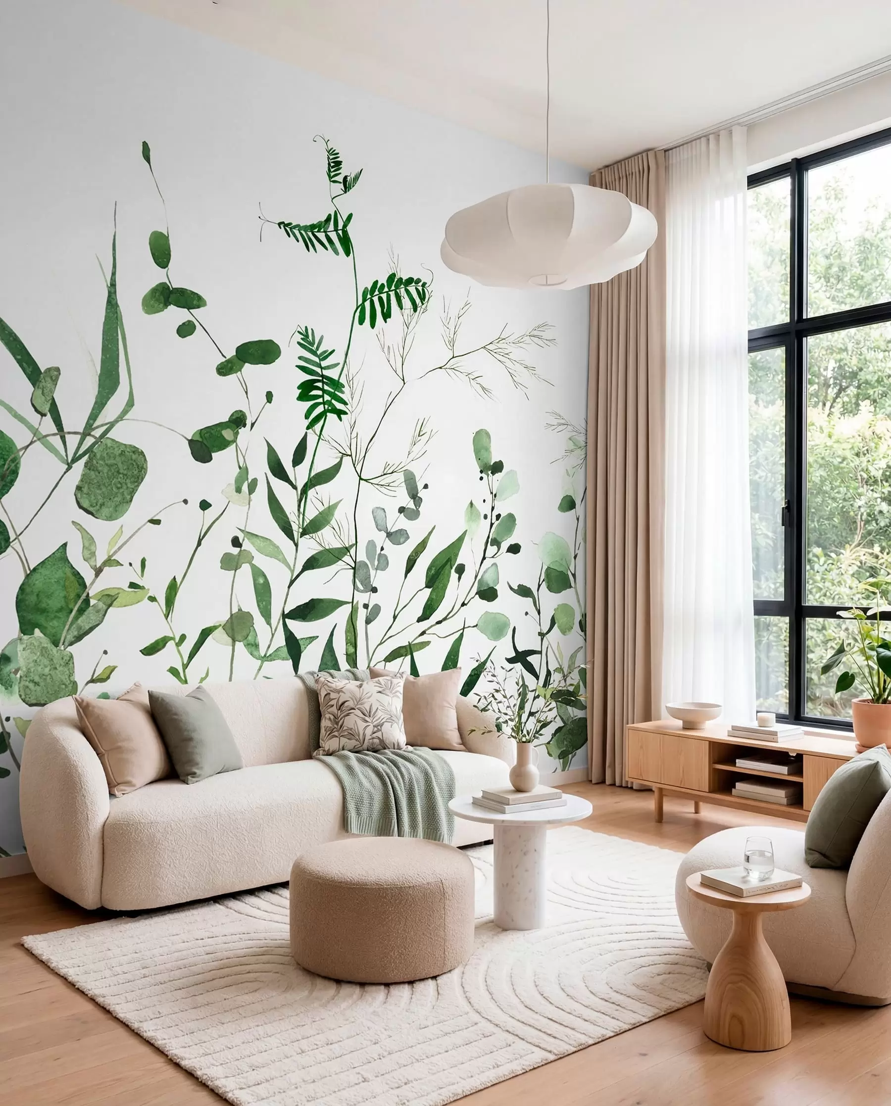 wall murals Зелене дивље гране u72395