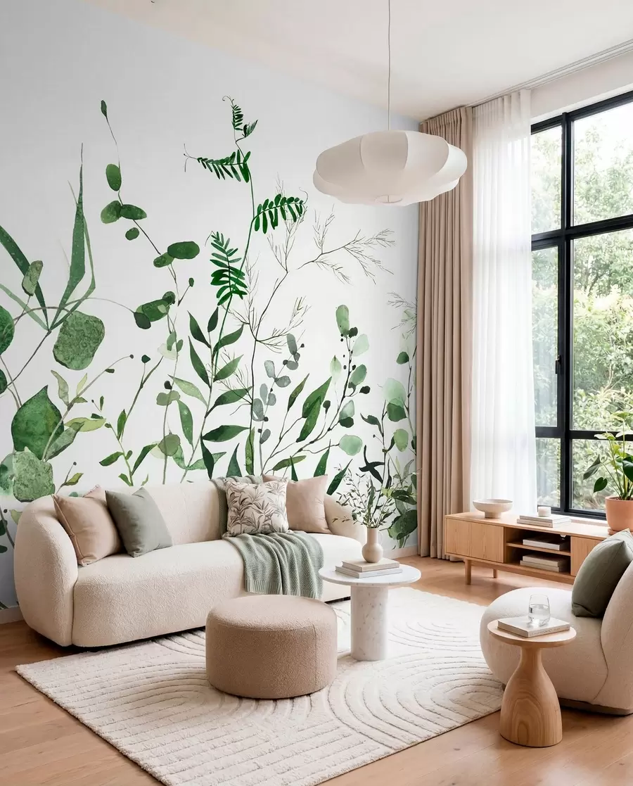 wall murals Зелене дивље гране u72395