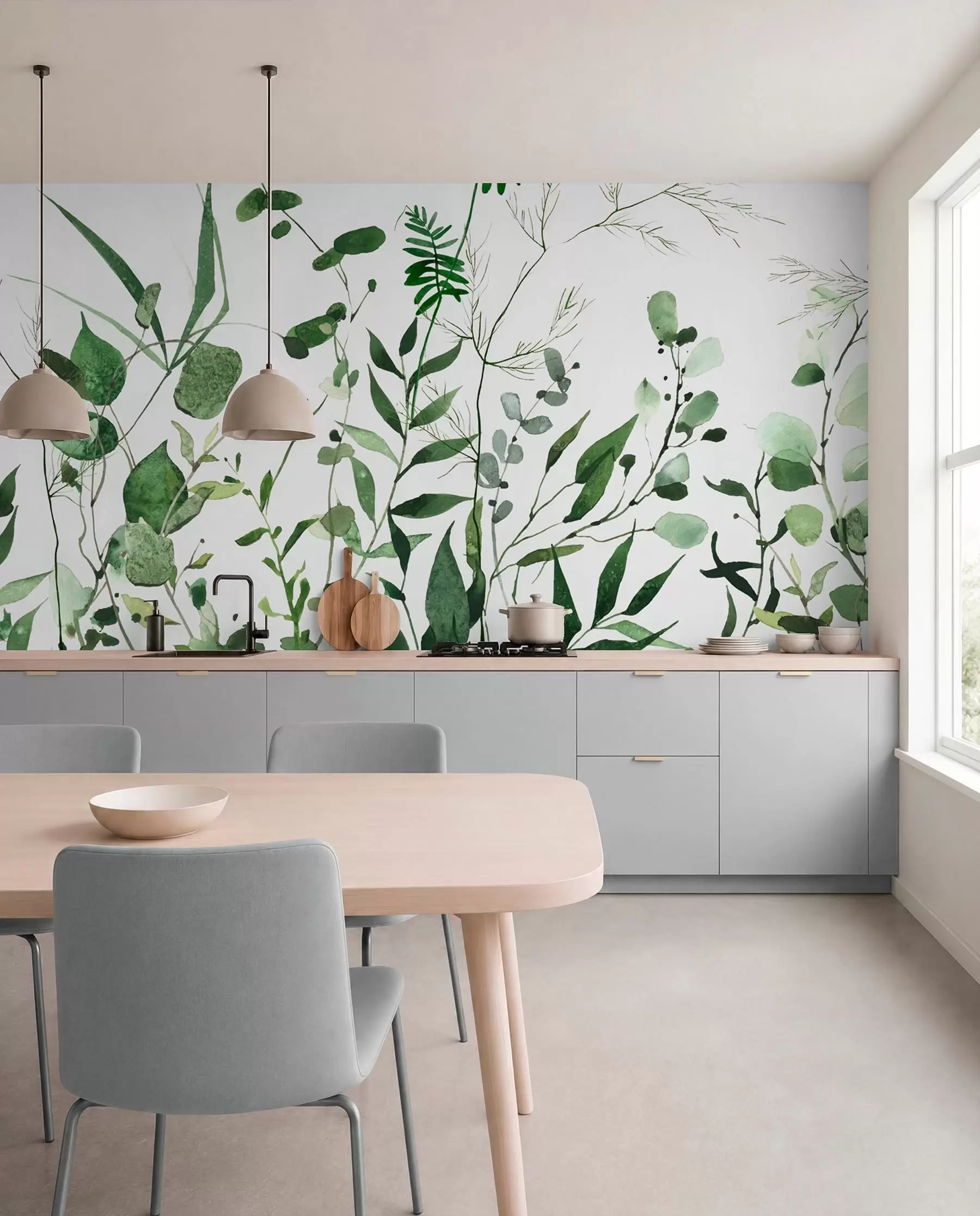 wall murals Зелене дивље гране u72395