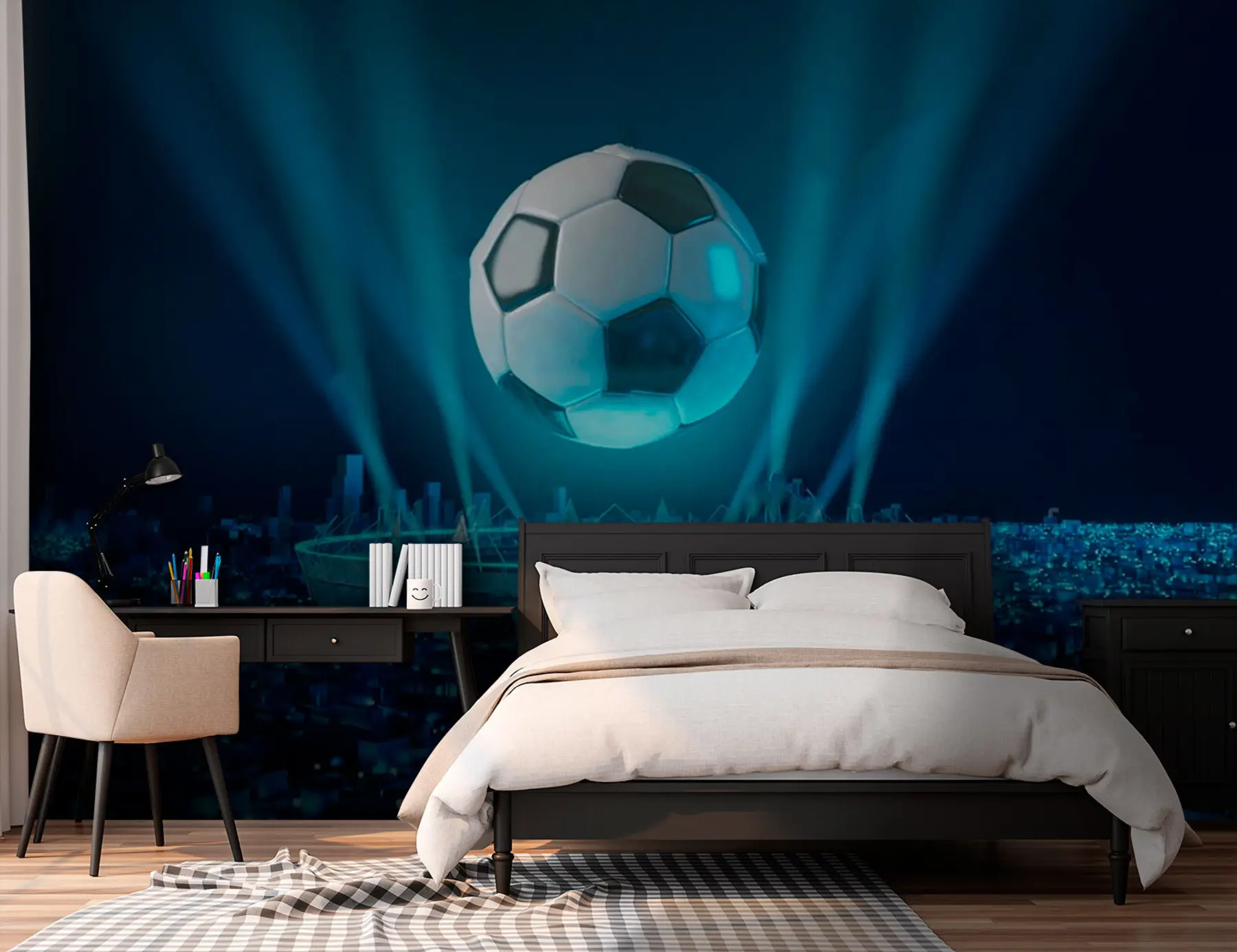 wall murals Лопта против позадине стадиона u72793