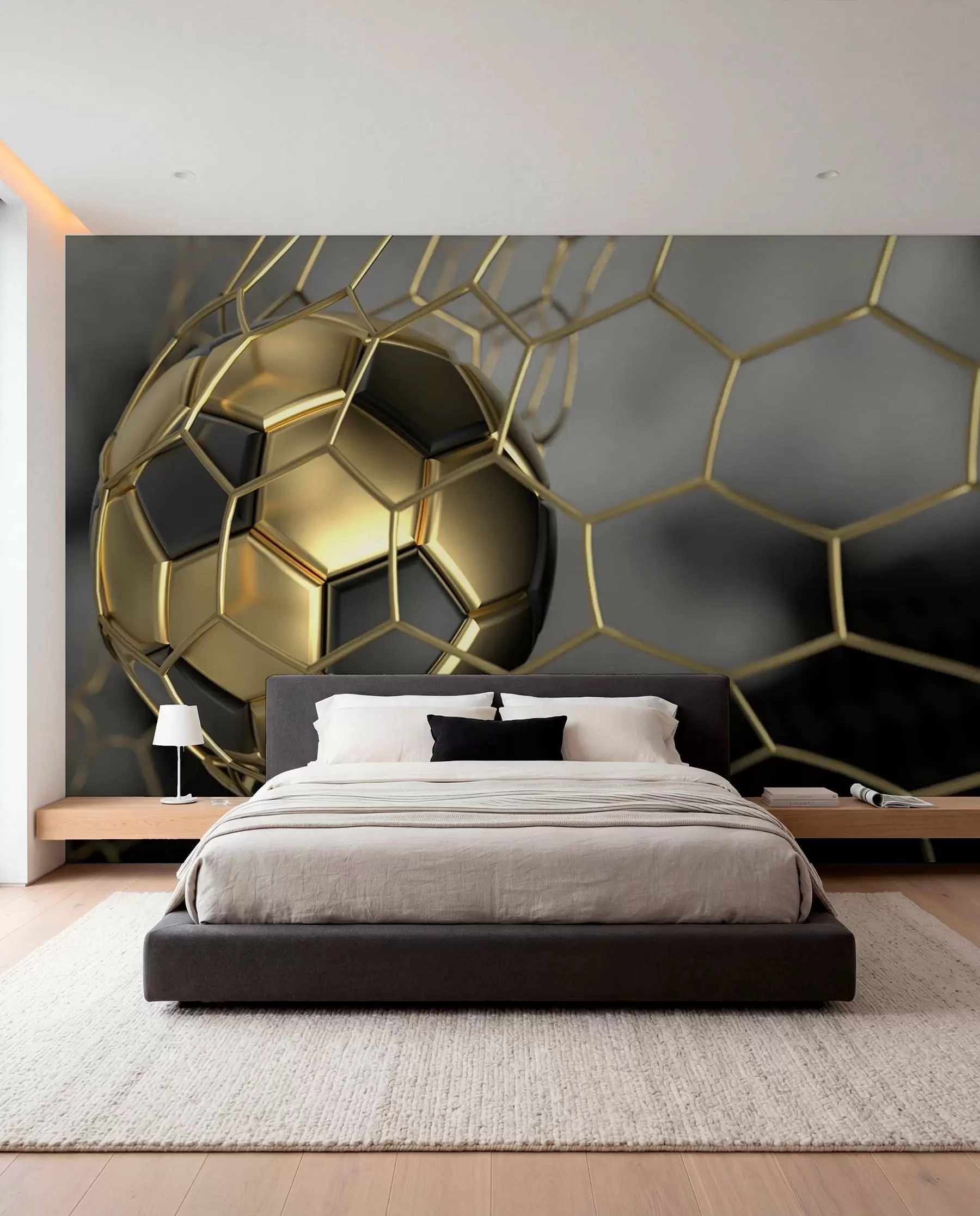 wall murals Фудбалска лопта у голу u73010