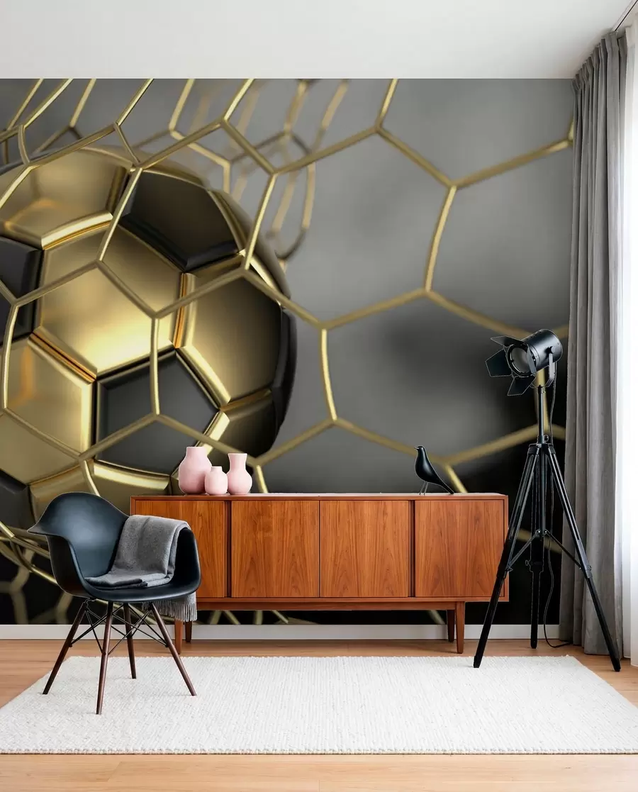 wall murals Фудбалска лопта у голу u73010