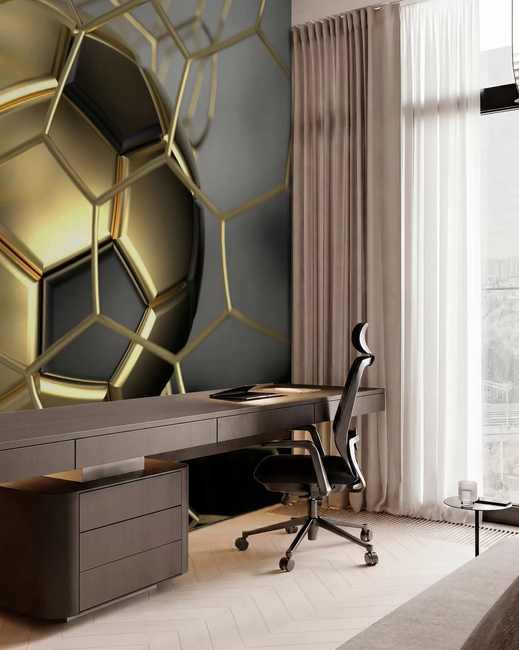 wall murals Фудбалска лопта у голу u73010