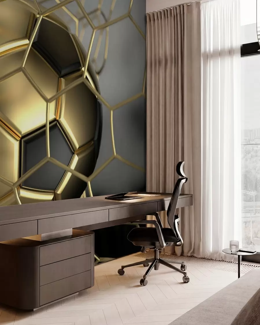 wall murals Фудбалска лопта у голу u73010