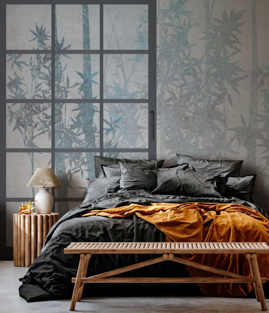 wall murals БАМБОО Јапански традиционални стил врата Јапанди стил u73365