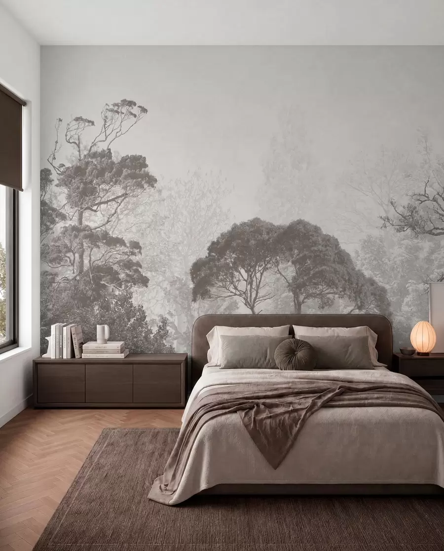 wall murals Дрвеће на позадини грунге u79824
