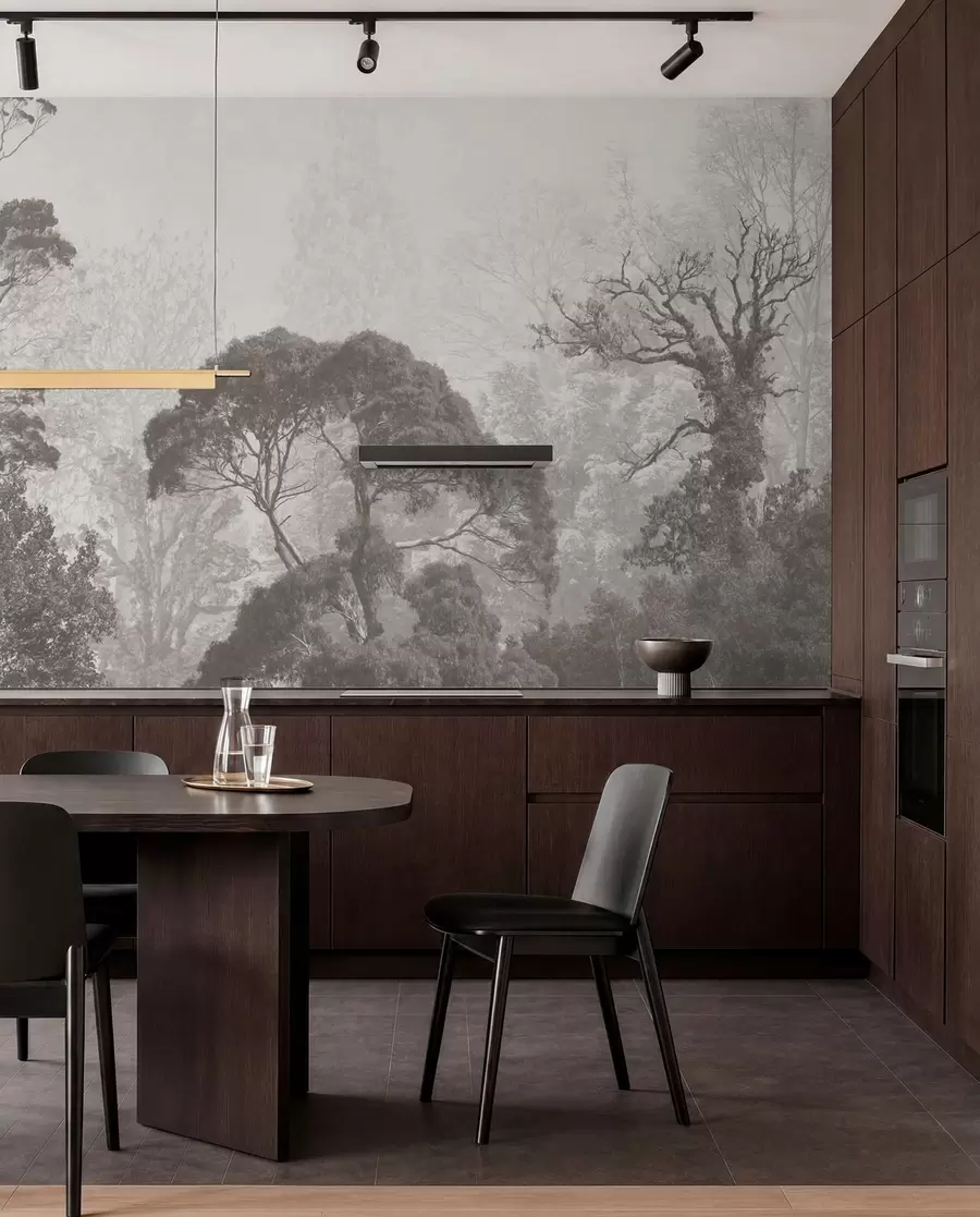 wall murals Дрвеће на позадини грунге u79824