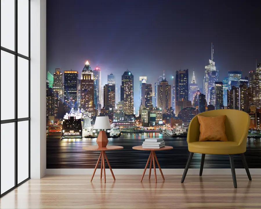 wall murals Грађевина, небодер и вода u54515