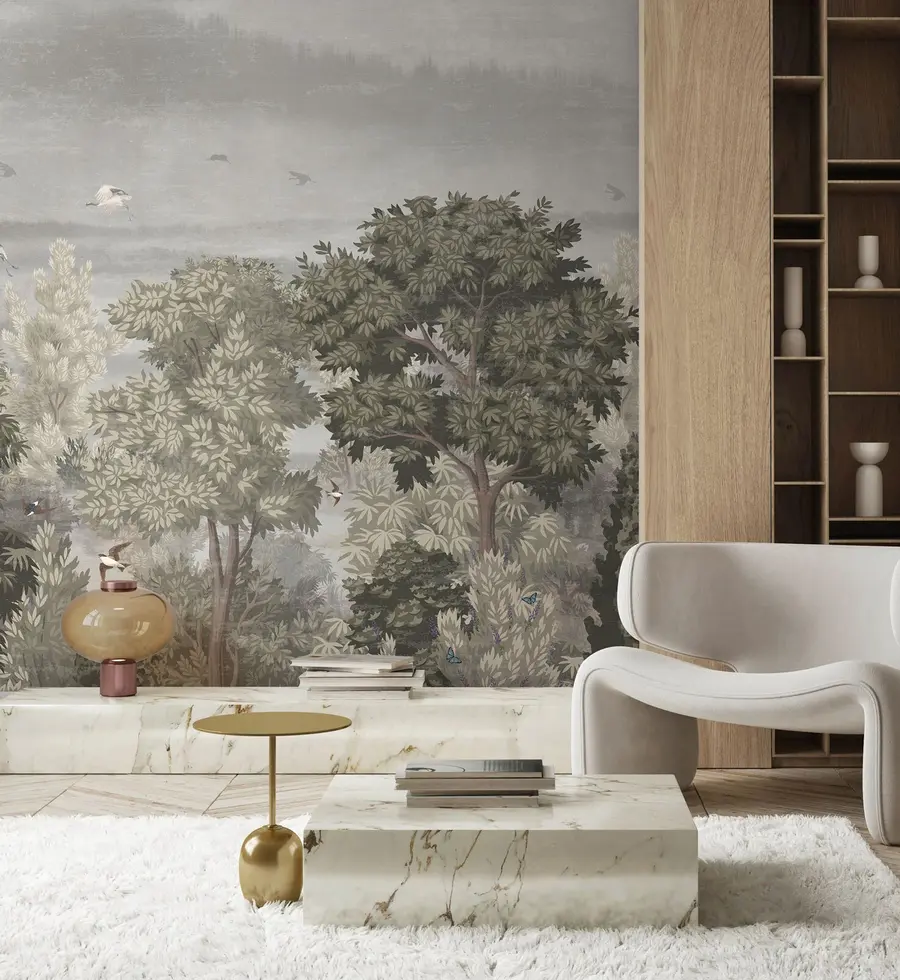 wall murals Ждралови лете изнад шуме u73553