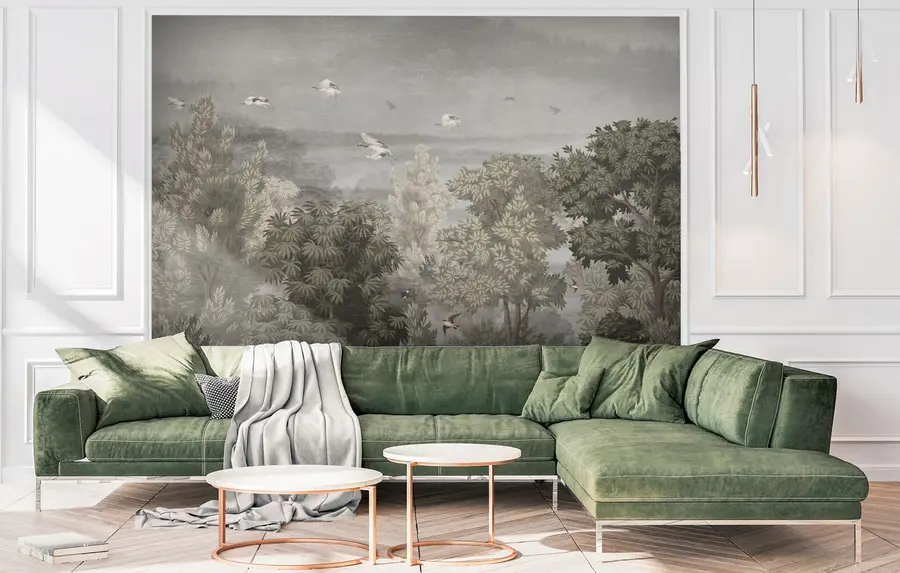wall murals Ждралови лете изнад шуме u73553