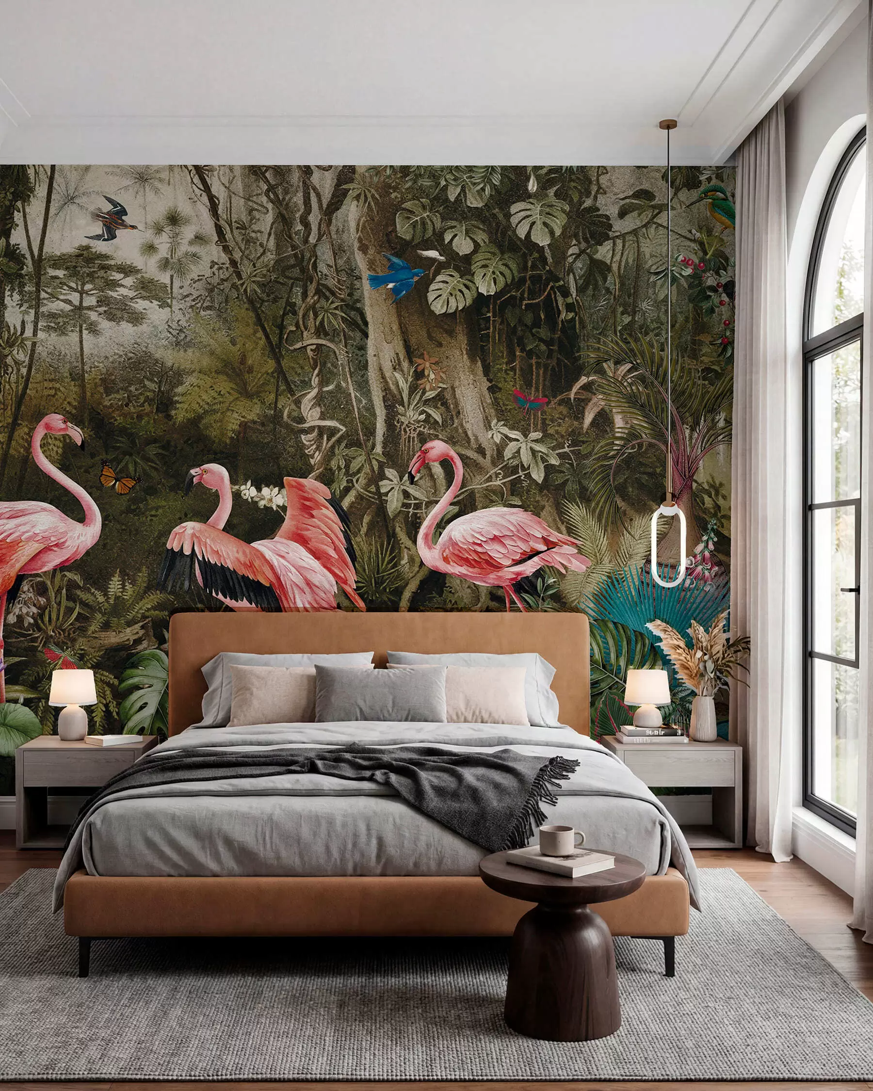 wall murals Тропске птице и фламингоси у џунгли u73568